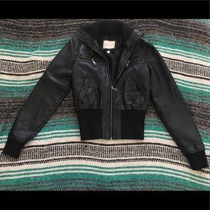 Leather Bomber Jacket (size M)